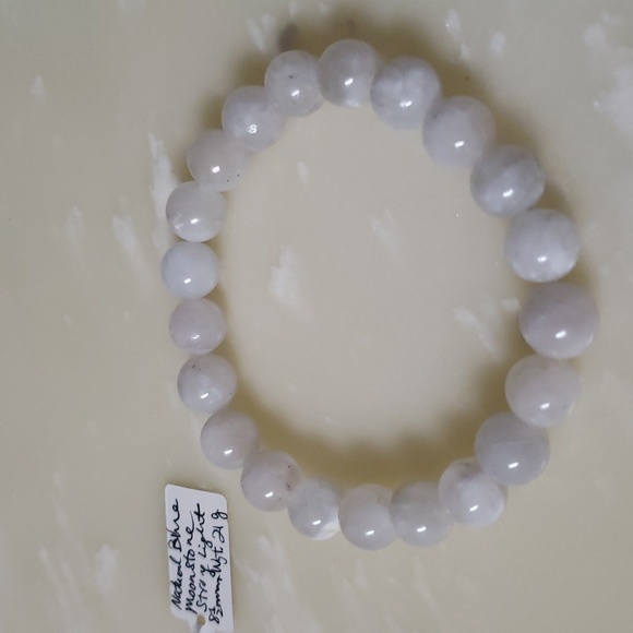 Natural Blue Moon Stone Strong Light 8.5mm - Picture 1 of 4